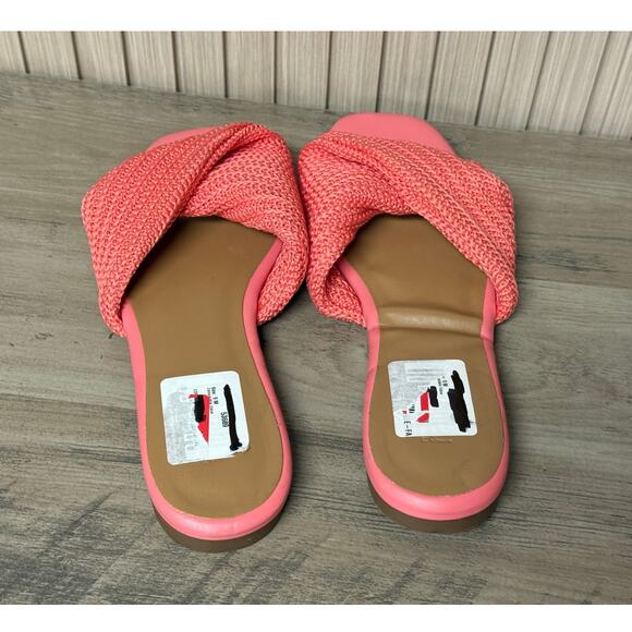 Nordstrom Hack Flat Sandals Coral Women’s Size 9M - Picture 8 of 8